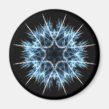 Fractal snowflake magnet