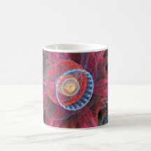 Fractal splash coffee mug