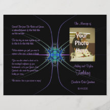 Fractal Star Photo Wedding Program Flyers