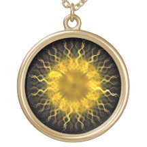 Fractal Sun Iris - Fractal Necklace