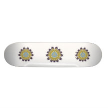Fractal Thanksgiving Flower Skateboard Deck