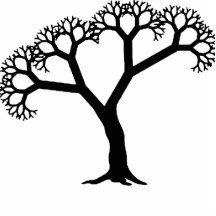 Fractal Tree Black Photo Cut Out