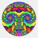 Fractal Tree of Life Round Stickers