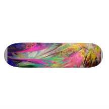 Fractal - Tropical Flowers Skate Decks
