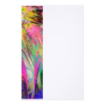 Fractal - Tropical Flowers Stationery Design