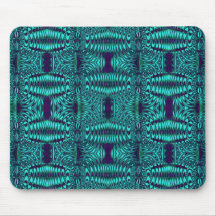 fractal turquoise mousepad