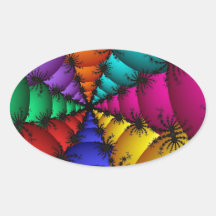 Fractal Vein Oval Stickers