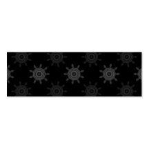 Fractal Wheel Pattern. Black and Grey Circles. Business Card Template