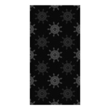 Fractal Wheel Pattern. Black and Grey Circles. Photo Card Template
