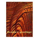 Fractal world greetings postcard