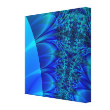 Fractale bleue de trace impressions sur toile