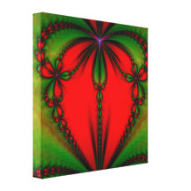 Fractale de baisse de coeur impressions sur toile