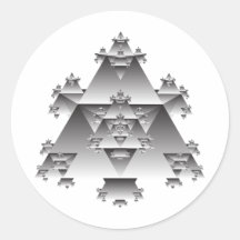 Fractale de triangle : Art de vecteur : Adhésifs Ronds