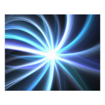 Fractale solaire brillante bleue Starburst Impression Photo