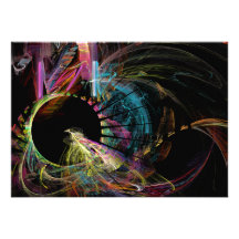 Fractale - trou noir carton d'invitation