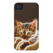 Fractalius Bengal Cat iPhone 4 Cover
