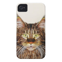 Fractalius Cat Case-Mate iPhone 4 Cases