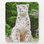 Fractalius Snow Leopard Mouse Pads