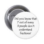 Fractions Pinback Button