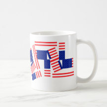 Fractured flag coffee mugs