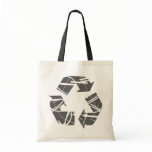 Fractured Grey Recycle Sign Canvas Bags