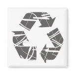Fractured Grey Recycle Sign