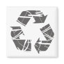 Fractured Grey Recycle Sign