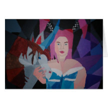 Fractured Unicorn Girl Cards