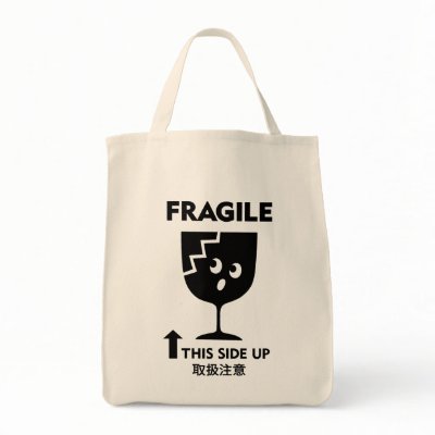 Fragile Tote Bags by octopus08