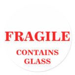 FRAGILE Contains Glass package shipping lab Sticker
