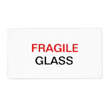 Fragile - Glass Packing & Moving Custom Shipping Labels