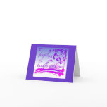 fragile greetings card - blue/purple