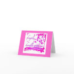 fragile greetings card - pink