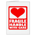 Fragile handle with care cards