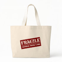 Fragile Handle with Care Item Tote Bags