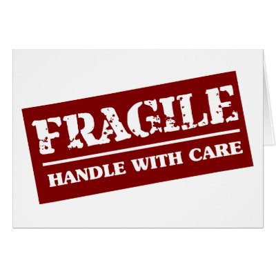 Fragile Handle with Care Item Card by funkymonkeydesigns