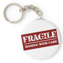 Fragile Handle with Care Item Key Chain
