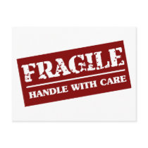 Fragile Handle with Care Item Postcards