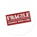 Fragile Handle with Care Item Stickers