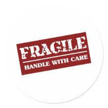 Fragile Handle with Care Item Stickers