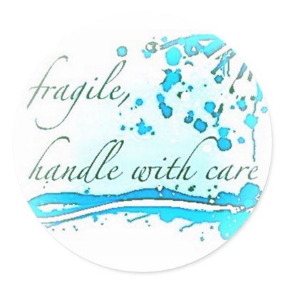 fragile handle with care large sticker by sand625