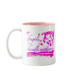 fragile handle with care pink mug