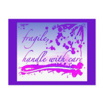 fragile handle with care postcard