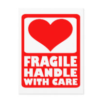 Fragile handle with care post card