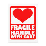Fragile handle with care postcards