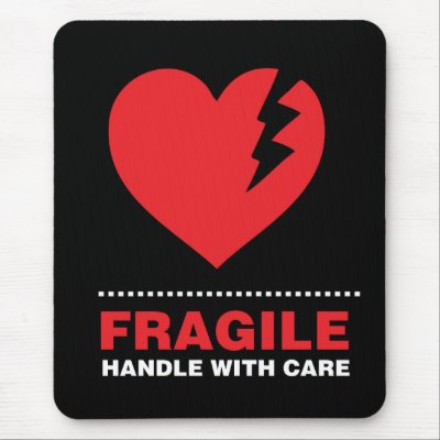 Fragile Heart  Mousepad by sukinalie