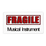 Fragile Musical Instrument Labels