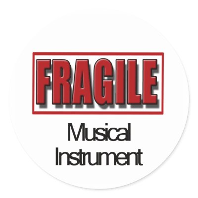 Fragile Musical Instrument Stickers by GMagsypan