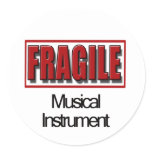 Fragile Musical Instrument Stickers