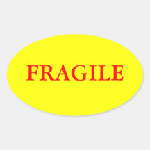Fragile Oval Sticker